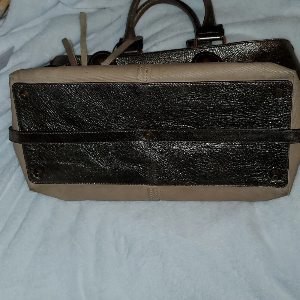 Chloe Canvas and Leather Satchel Bag